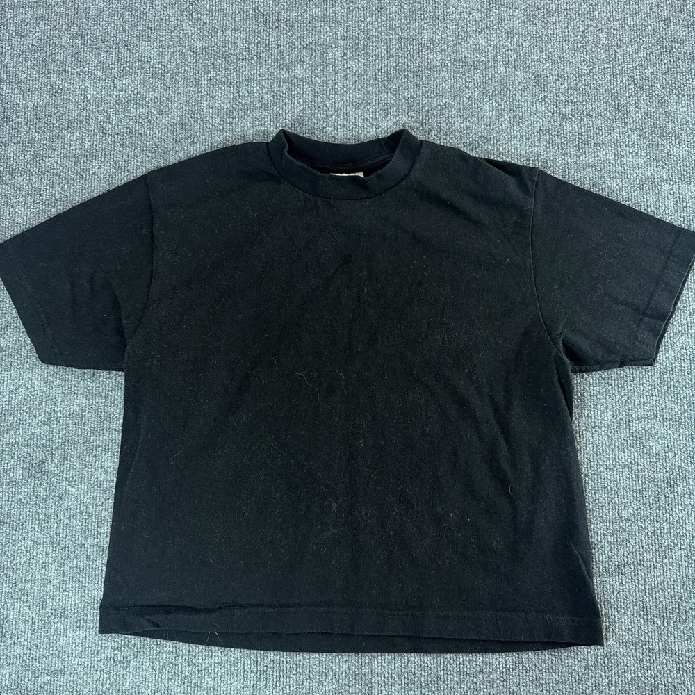 VTG Pro Club Heavy Wide T-Shirt Mens S Black Short Sleeve Boxy Cotton Tee Blank